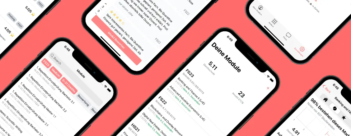 Matricula App - Professionelle Software-Lösung von achtpunkt für Bildung & Studierendenleben. Screenshot der benutzerfreundlichen die app zu einem organisierten studentenleben